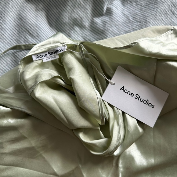NWT ACNE STUDIOS Asymmetric Satin Dress - Picture 6 of 8